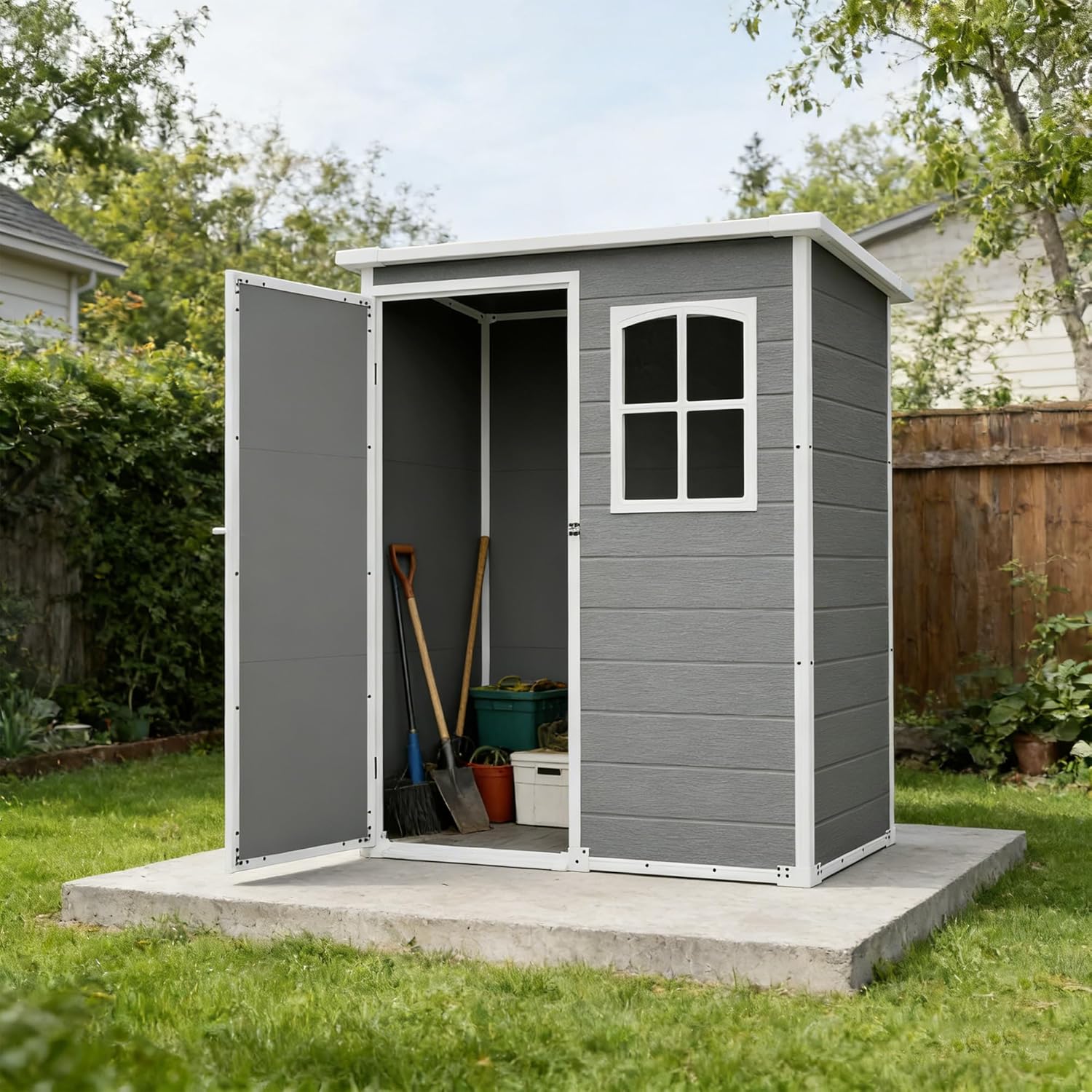 Resin Outdoor Storage Shed Kit - Outdoor Furniture Dining Set 리뷰 및 가격