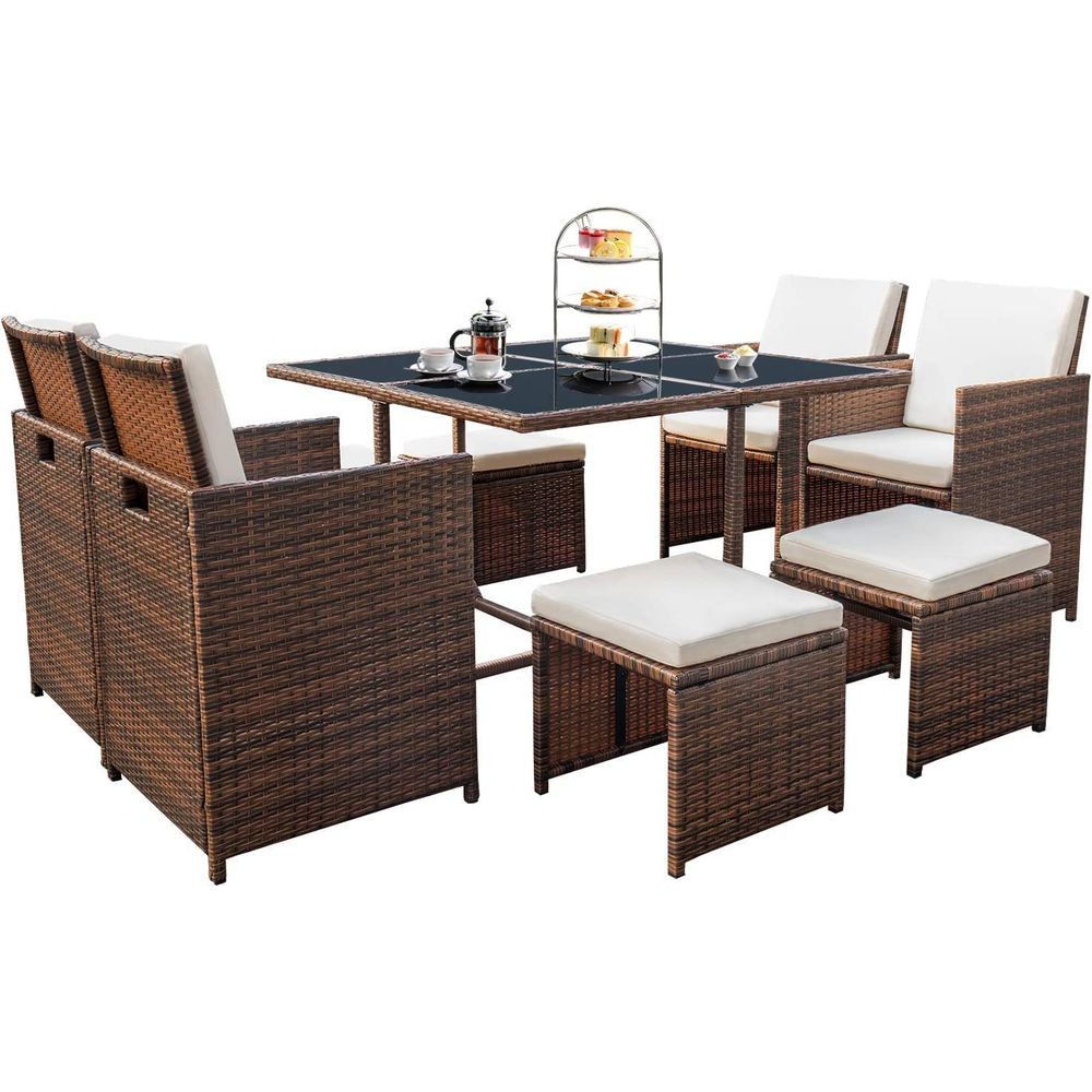 Outdoor Furniture Dining Set - 9 Pieces Patio Dining Sets Outdoor