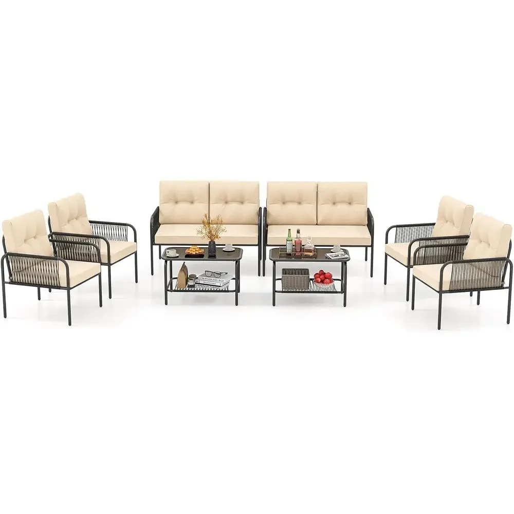 8-Piece Outdoor Patio Furnitur - Outdoor Furniture Loveseat 리뷰 및 가격