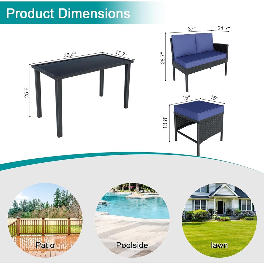 7-Piece Outdoor Patio Furnitur - Outdoor Furniture Dining Set 리뷰 및 가격