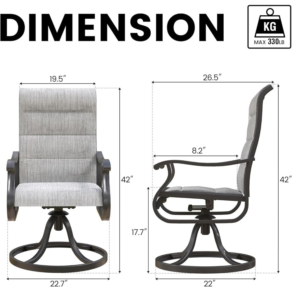 Patio Swivel Chairs Set o 4, O - Outdoor Furniture Dining Set 리뷰 및 가격