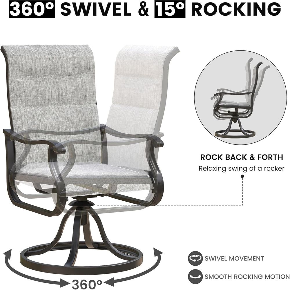 Patio Swivel Chairs Set o 4, O - Outdoor Furniture Dining Set 리뷰 및 가격