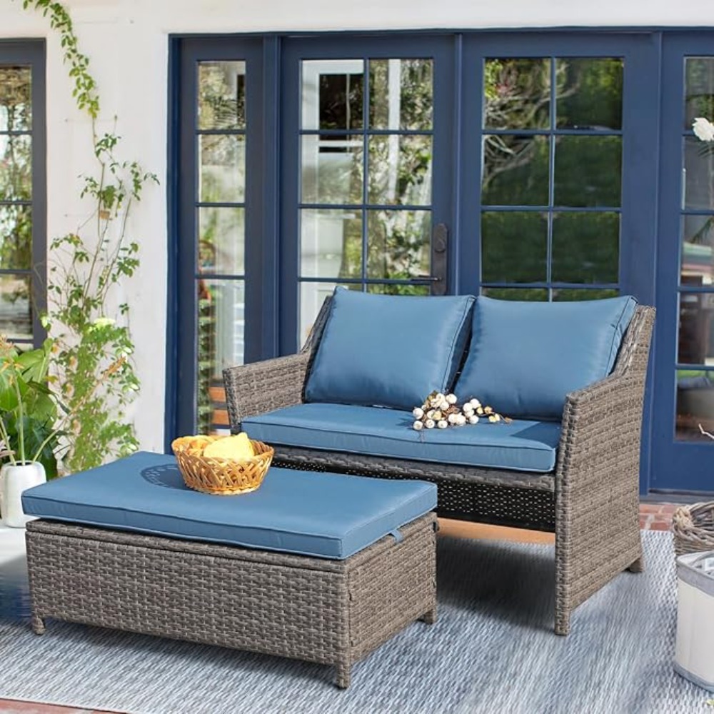 2-Piece Outdoor Patio Furnitur - Outdoor Furniture Loveseat 리뷰 및 가격