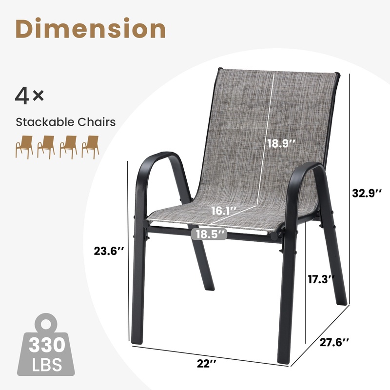 Stackable Outdoor Dining Chair - Outdoor Furniture Dining Set 리뷰 및 가격