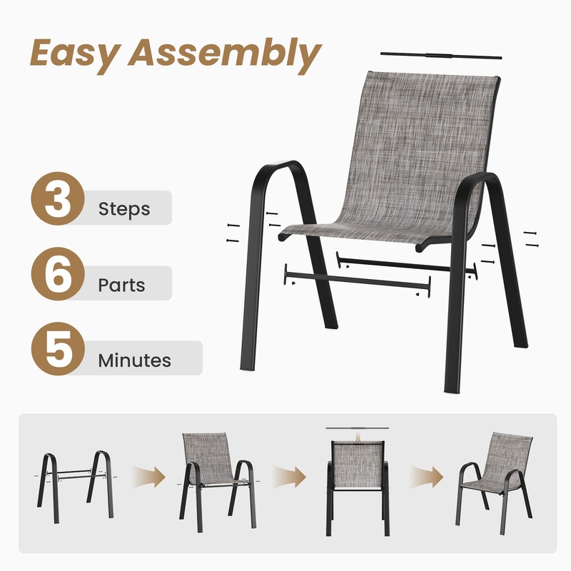 Stackable Outdoor Dining Chair - Outdoor Furniture Dining Set 리뷰 및 가격