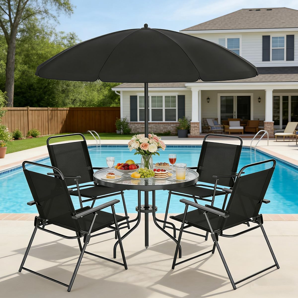 6-Piece Outdoor Patio Dining S - Outdoor Furniture Dining Set 리뷰 및 가격
