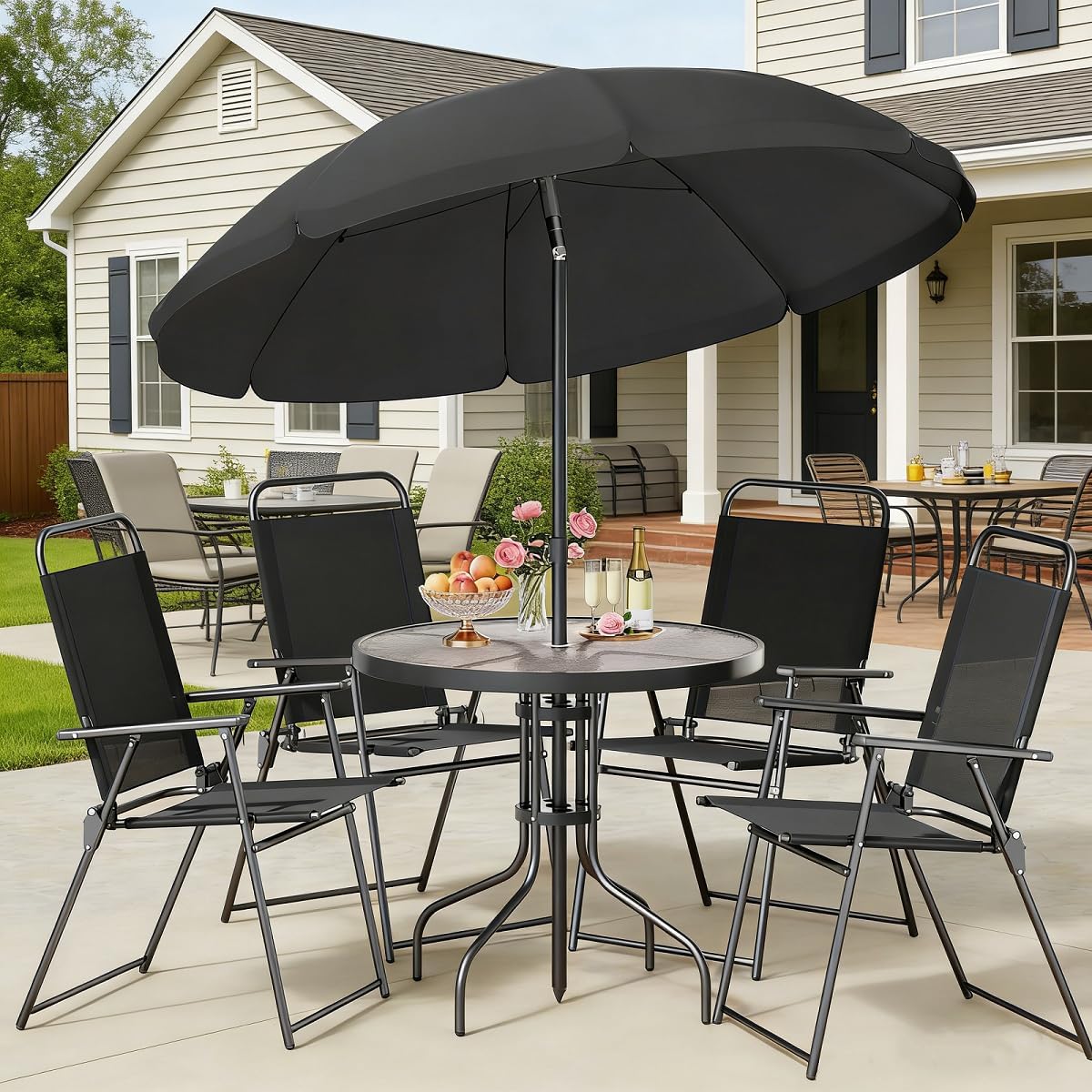 6-Piece Outdoor Patio Dining S - Outdoor Furniture Dining Set 리뷰 및 가격