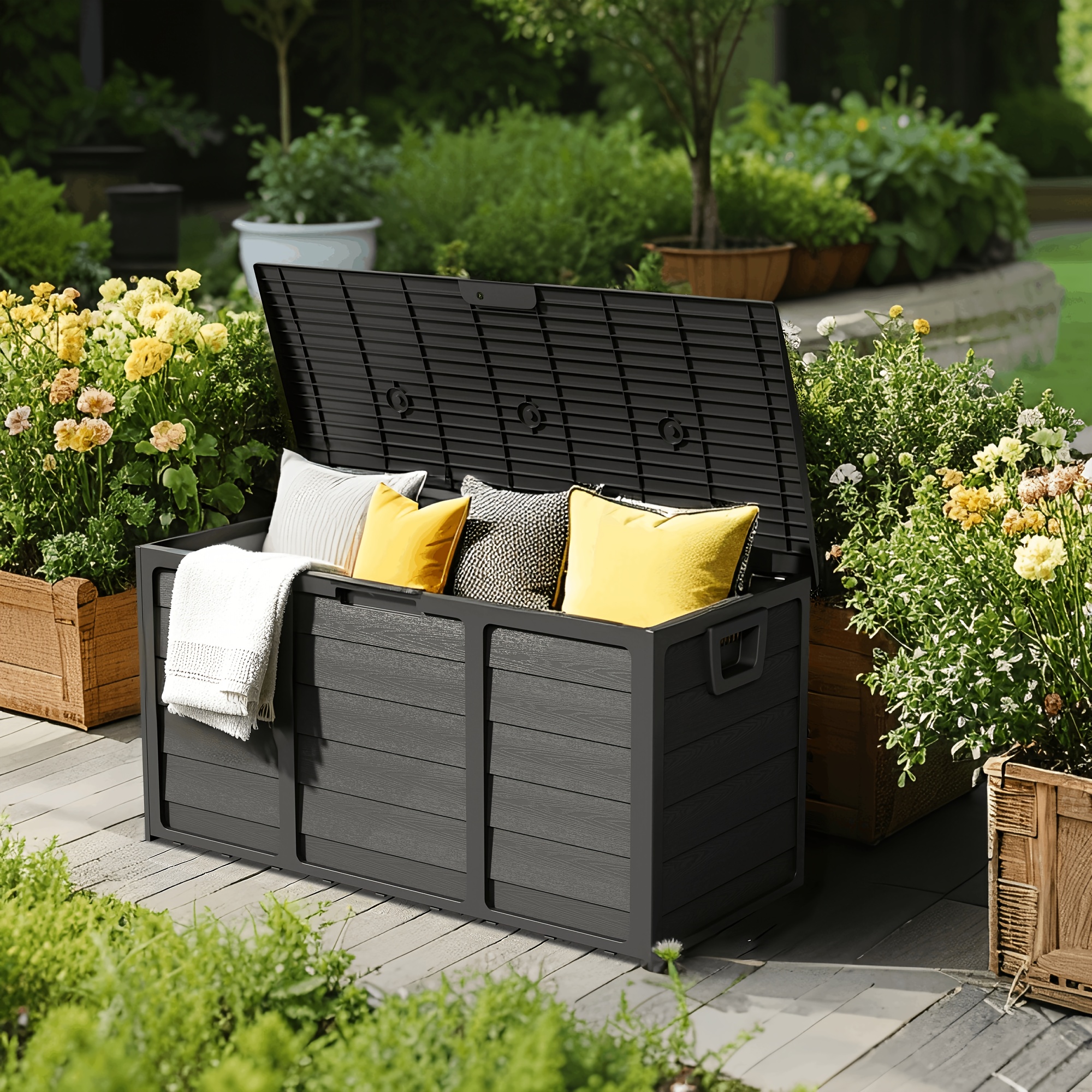 Weatherproof Resin Storage, 75 - Outdoor Furniture For Patio 리뷰 및 가격