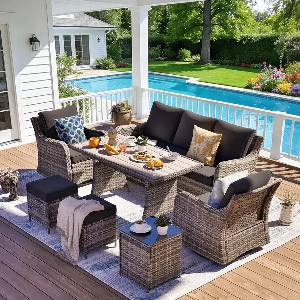 7-Piece Outdoor Patio Furnitur - Outdoor Furniture Dining Set 리뷰 및 가격