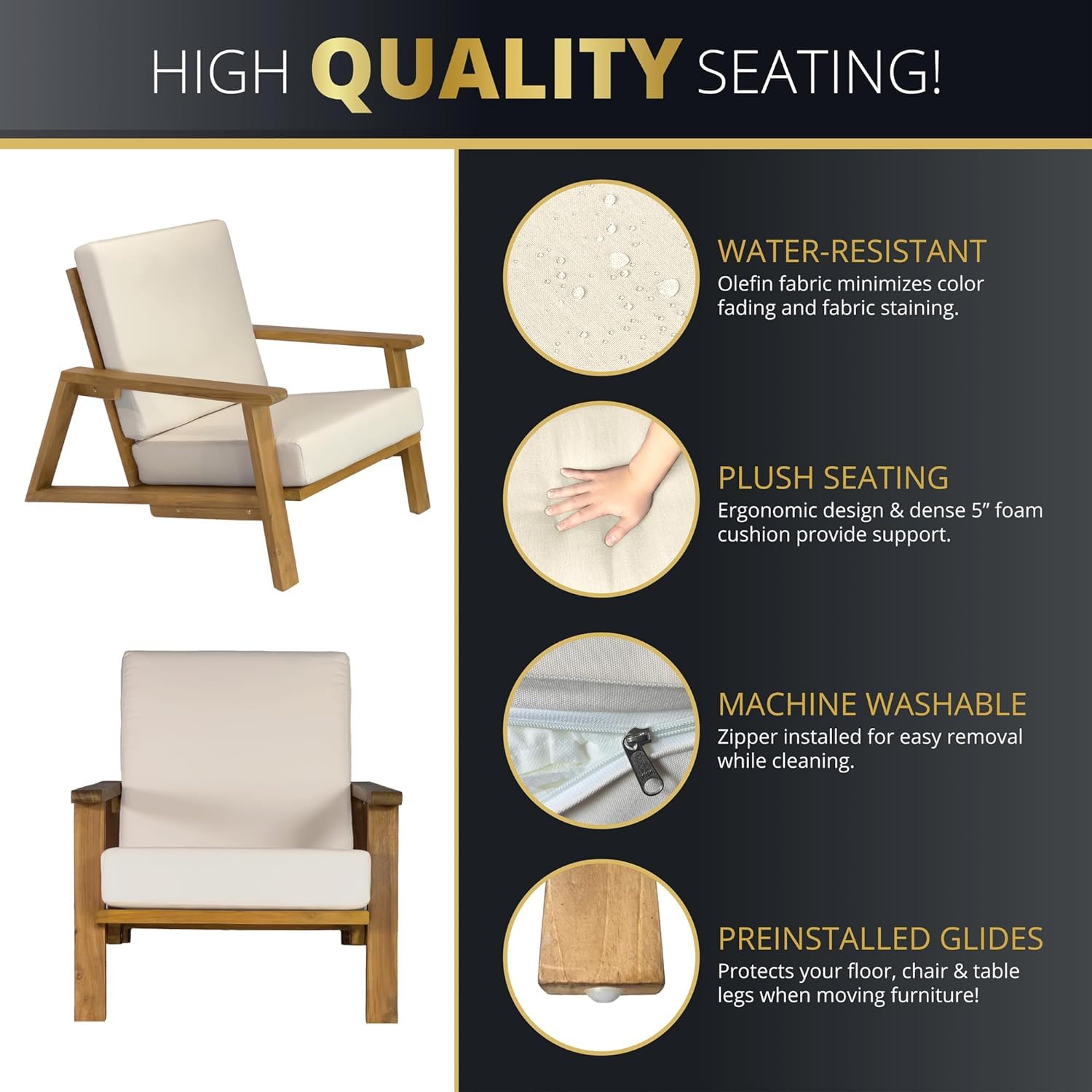 4-Piece Deep Seating Teak Pati - Outdoor Furniture Loveseat 리뷰 및 가격