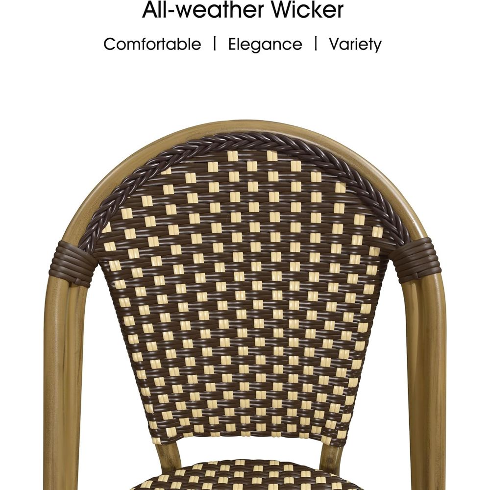 Hand-Woven Wicker Bistro Chair - Outdoor Furniture Dining Set 리뷰 및 가격