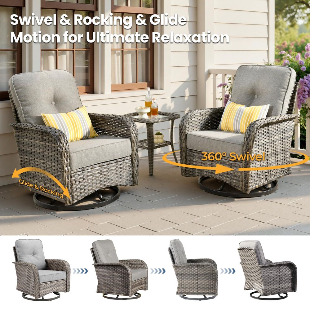 Patio Furniture Set with Swive - Outdoor Furniture Loveseat 리뷰 및 가격