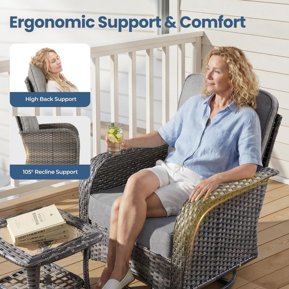 Patio Furniture Set with Swive - Outdoor Furniture Loveseat 리뷰 및 가격