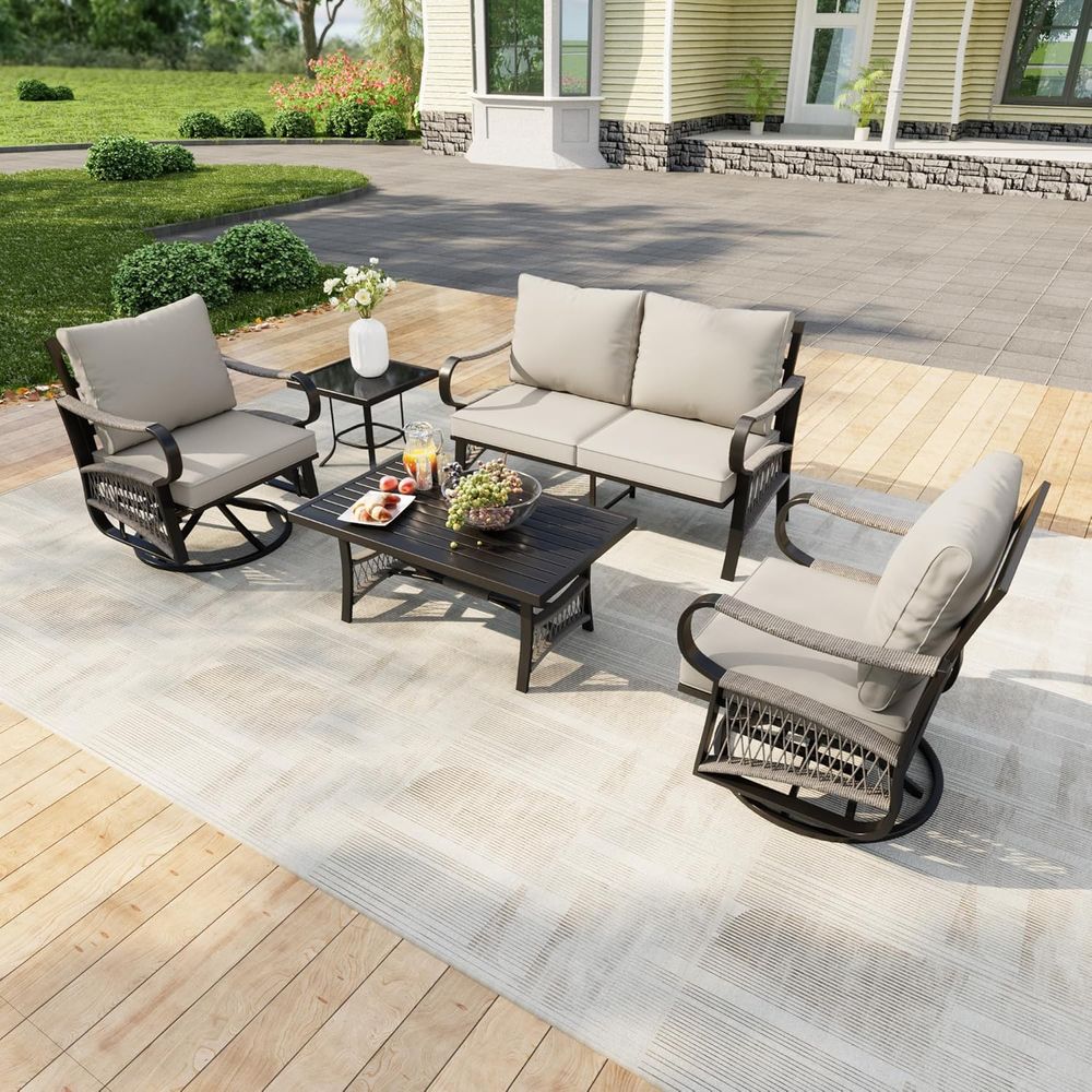 Outdoor Patio Furniture Set: 5 - Outdoor Furniture Loveseat 리뷰 및 가격