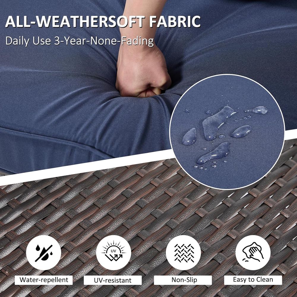 3-Piece Outdoor Wicker Patio F - Outdoor Furniture Loveseat 리뷰 및 가격