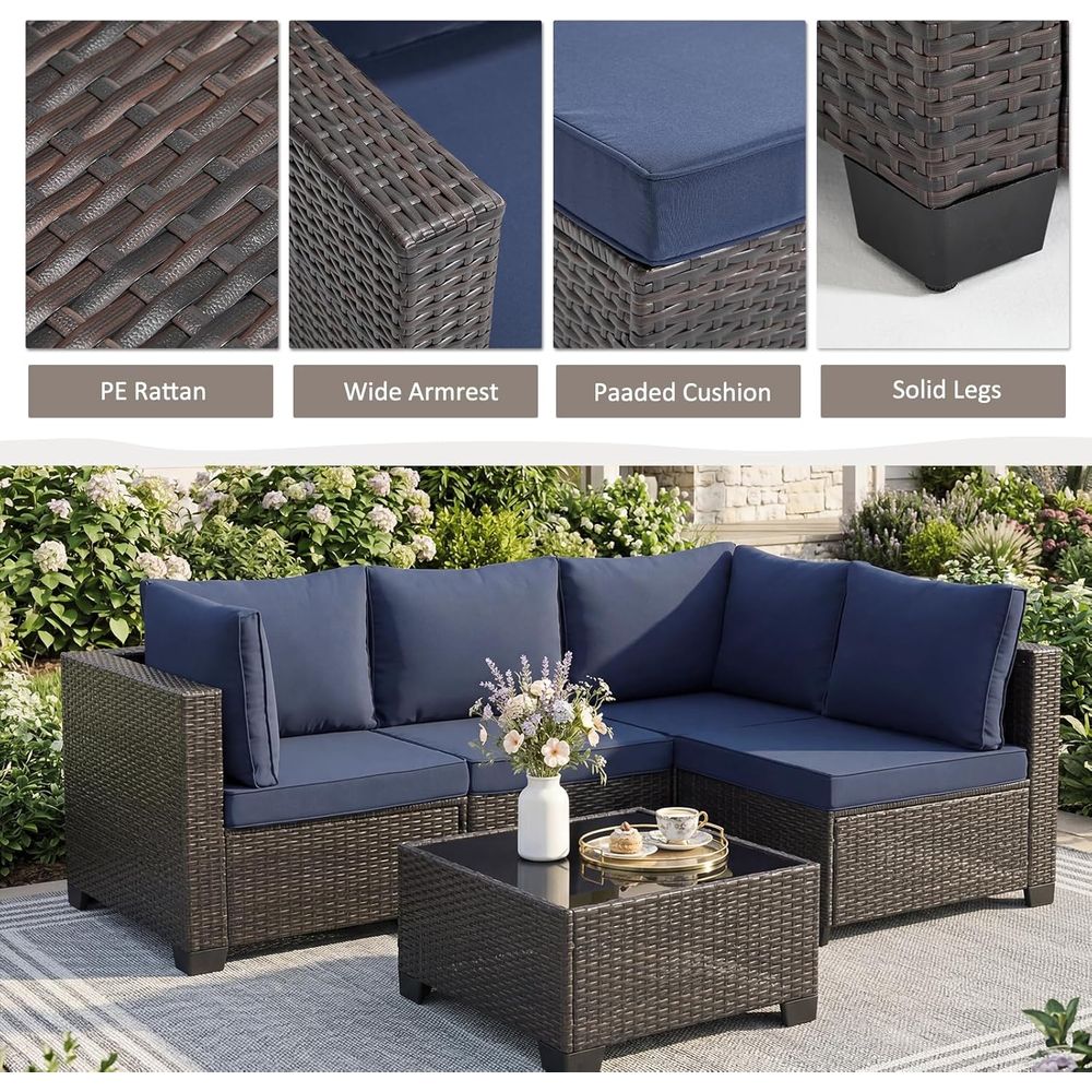 3-Piece Outdoor Wicker Patio F - Outdoor Furniture Loveseat 리뷰 및 가격