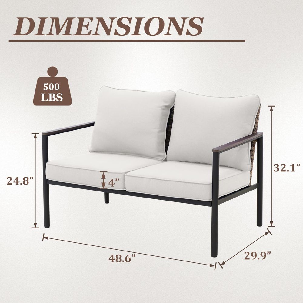 Sand Dune Outdoor Patio Sofa,  - Outdoor Furniture Loveseat 리뷰 및 가격