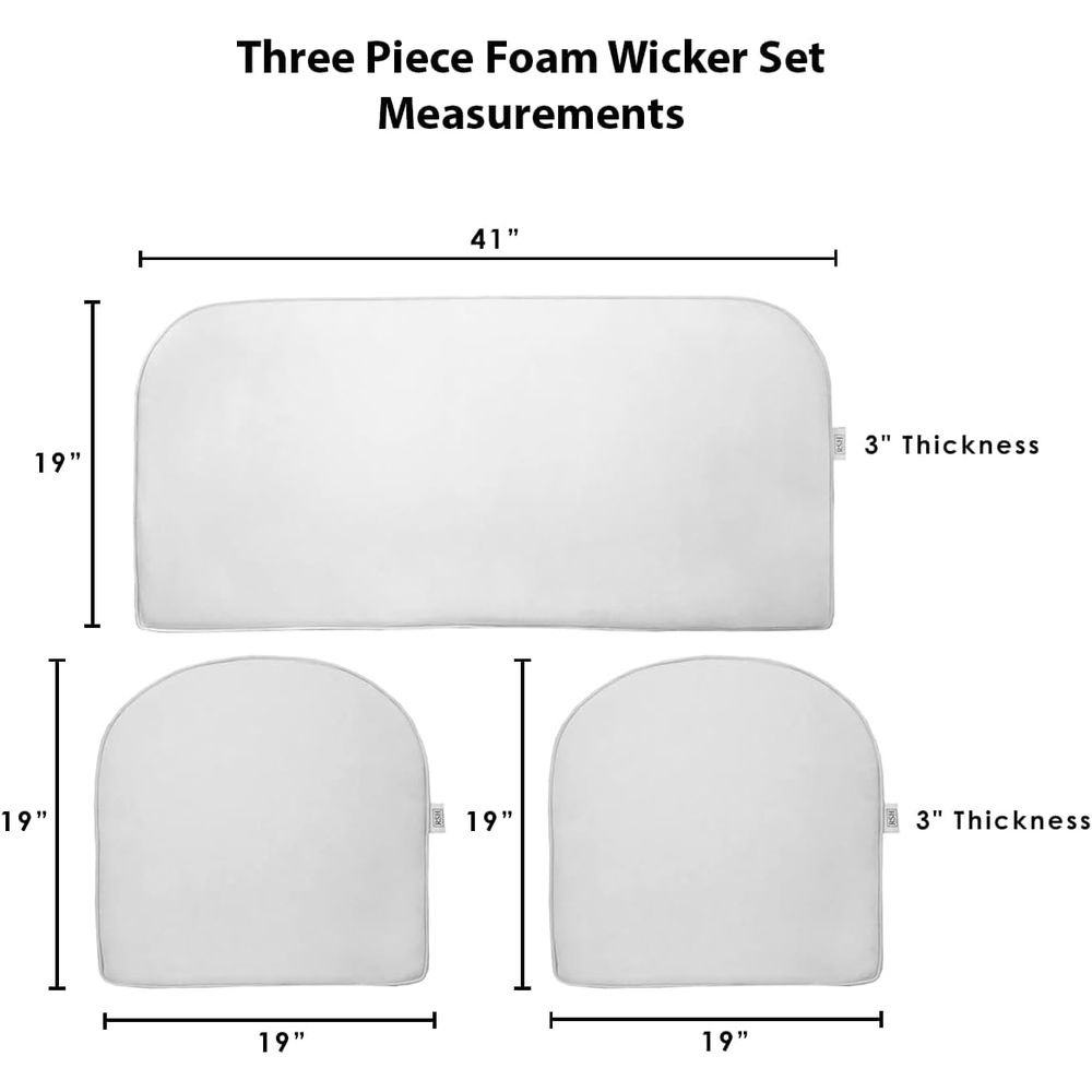 All-Weather Wicker Cushion Set - Outdoor Furniture Loveseat 리뷰 및 가격