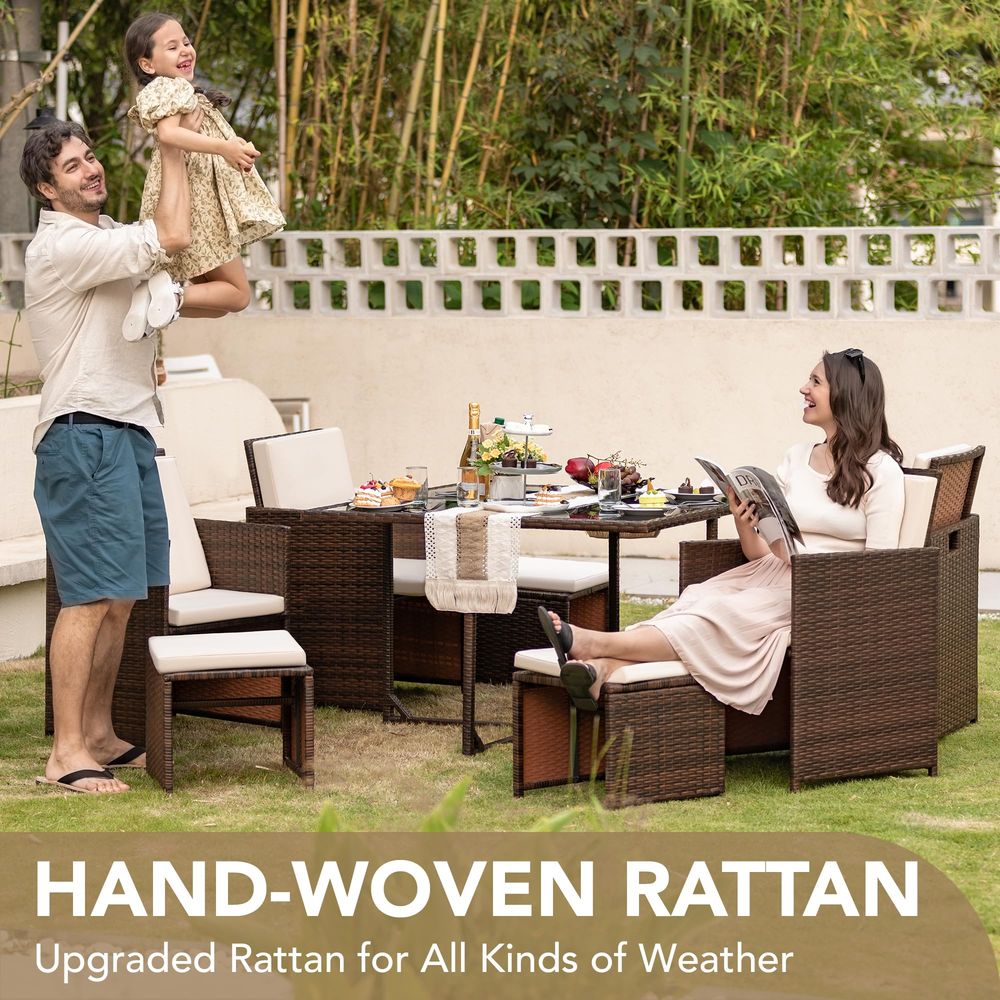 9 Pieces Patio Dining Sets Out - Outdoor Furniture Dining Set 리뷰 및 가격