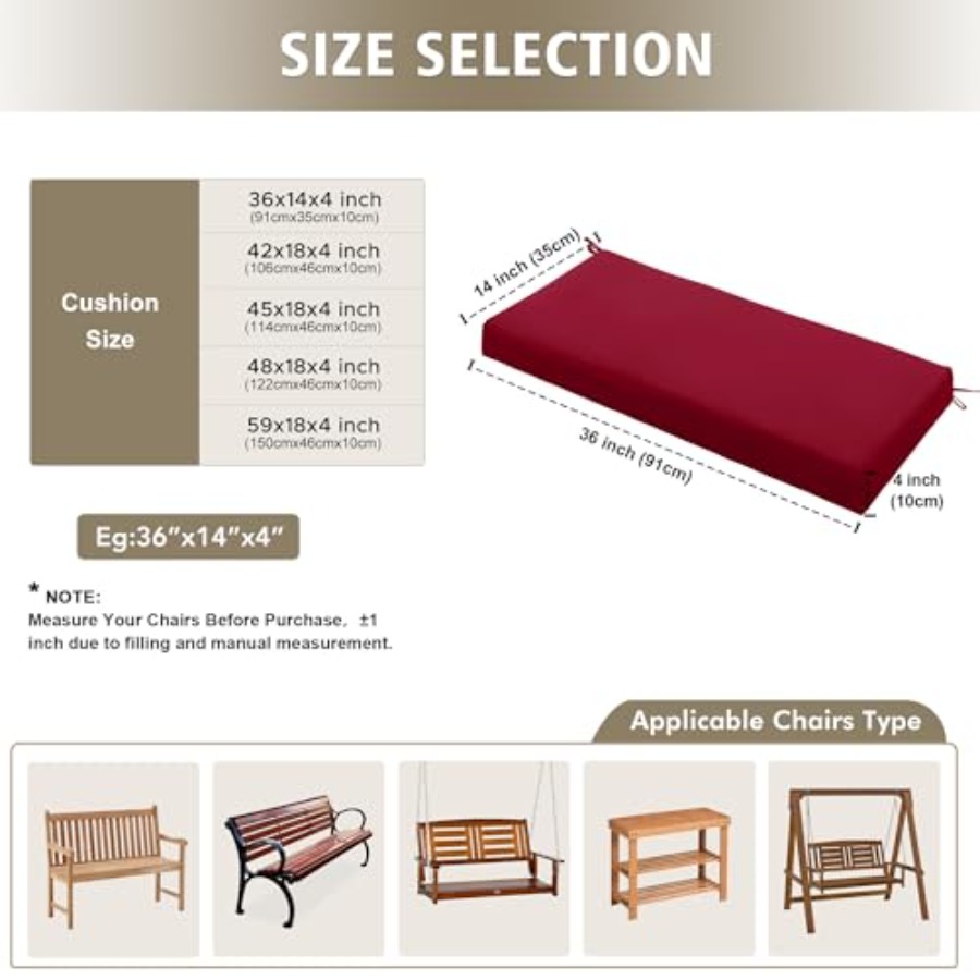 Outdoor Bench Cushion Waterpro - Outdoor Furniture Loveseat 리뷰 및 가격