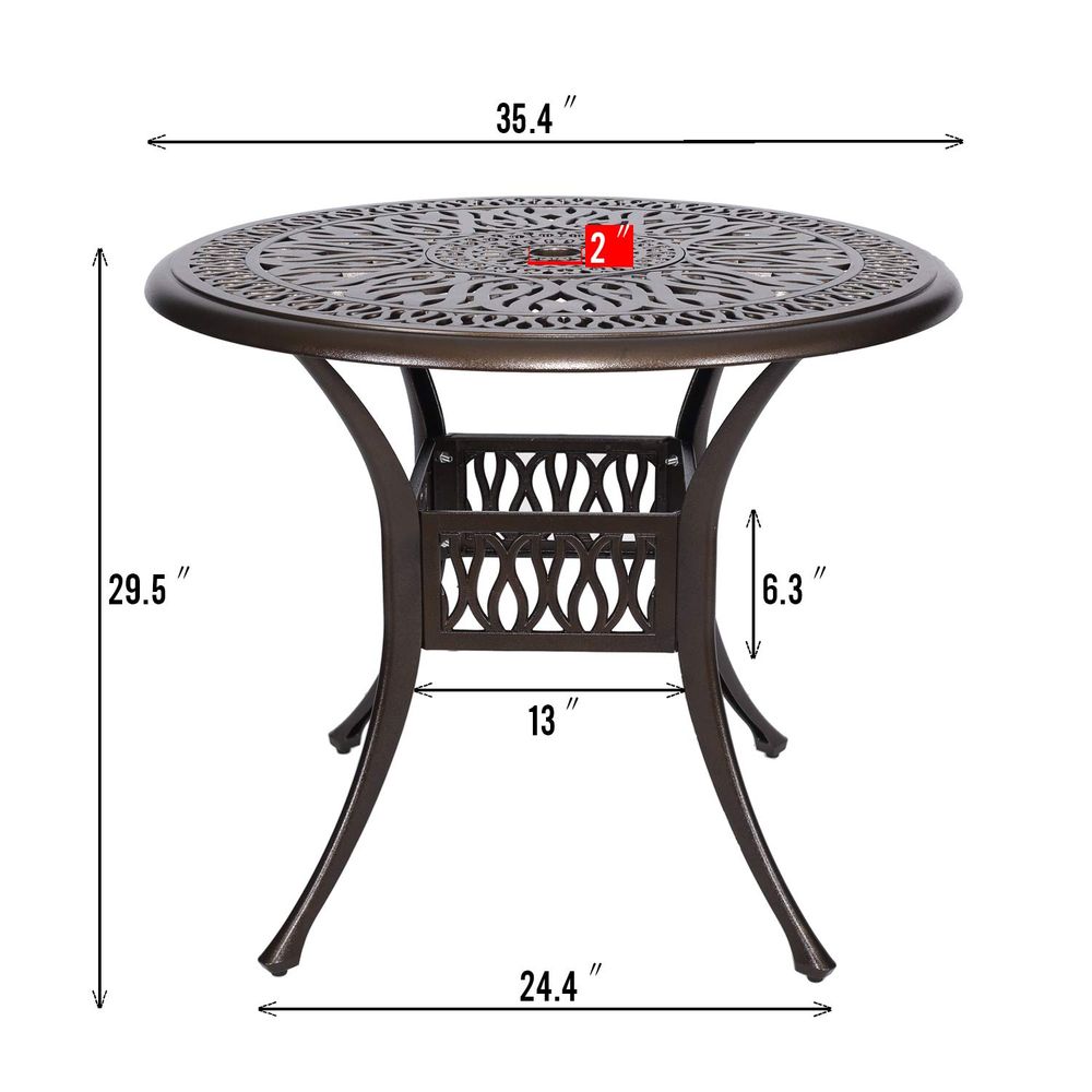 35.4 Outdoor Dining Table,Pati - Outdoor Furniture Kitchener 리뷰 및 가격