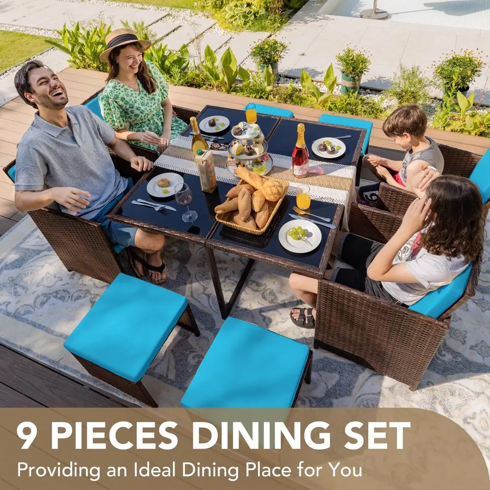 9 Pieces Patio Dining Sets Out - Outdoor Furniture Dining Set 리뷰 및 가격
