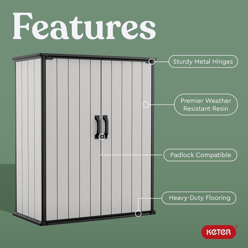 Resin Outdoor Storage Shed, 4. - Outdoor Furniture For Patio 리뷰 및 가격