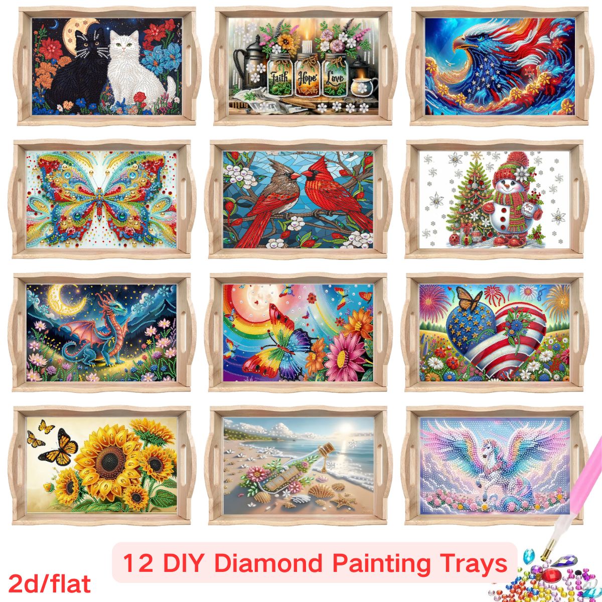 A diamond-painted square tray  - Outdoor Furniture Design 리뷰 및 가격