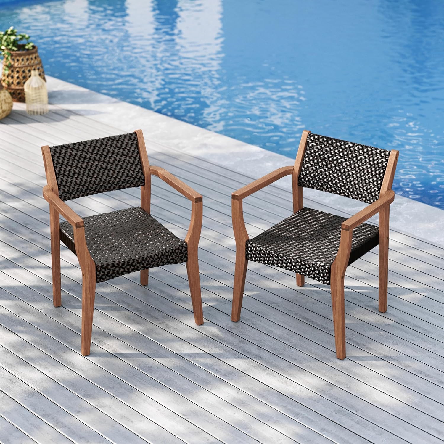 Patio Dining Chair Set of 2, O - Outdoor Furniture Dining Set 리뷰 및 가격