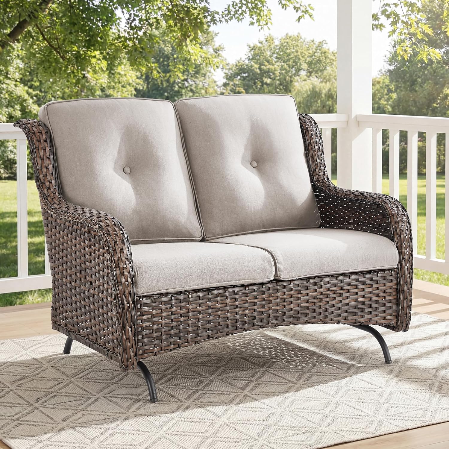 Patio Loveseat Sofa, Outdoor W - Outdoor Furniture Loveseat 리뷰 및 가격