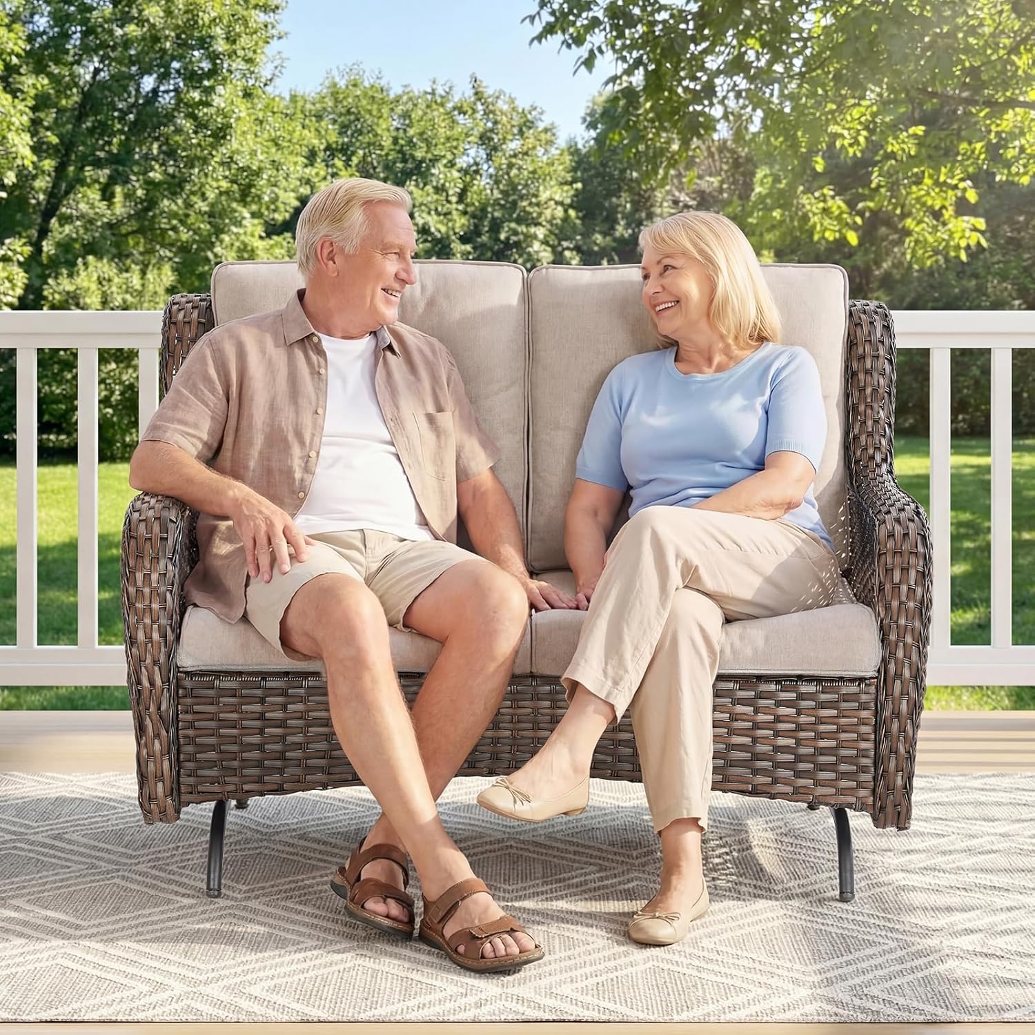 Patio Loveseat Sofa, Outdoor W - Outdoor Furniture Loveseat 리뷰 및 가격