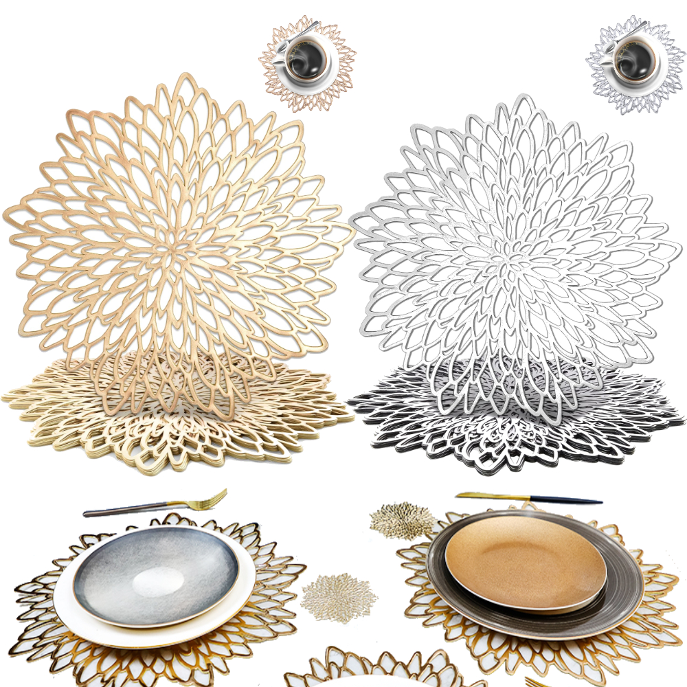 Set of 4 Metallic Placemats Se - Outdoor Furniture Design 리뷰 및 가격