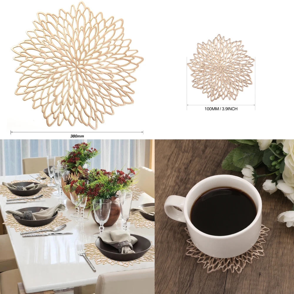 Set of 4 Metallic Placemats Se - Outdoor Furniture Design 리뷰 및 가격