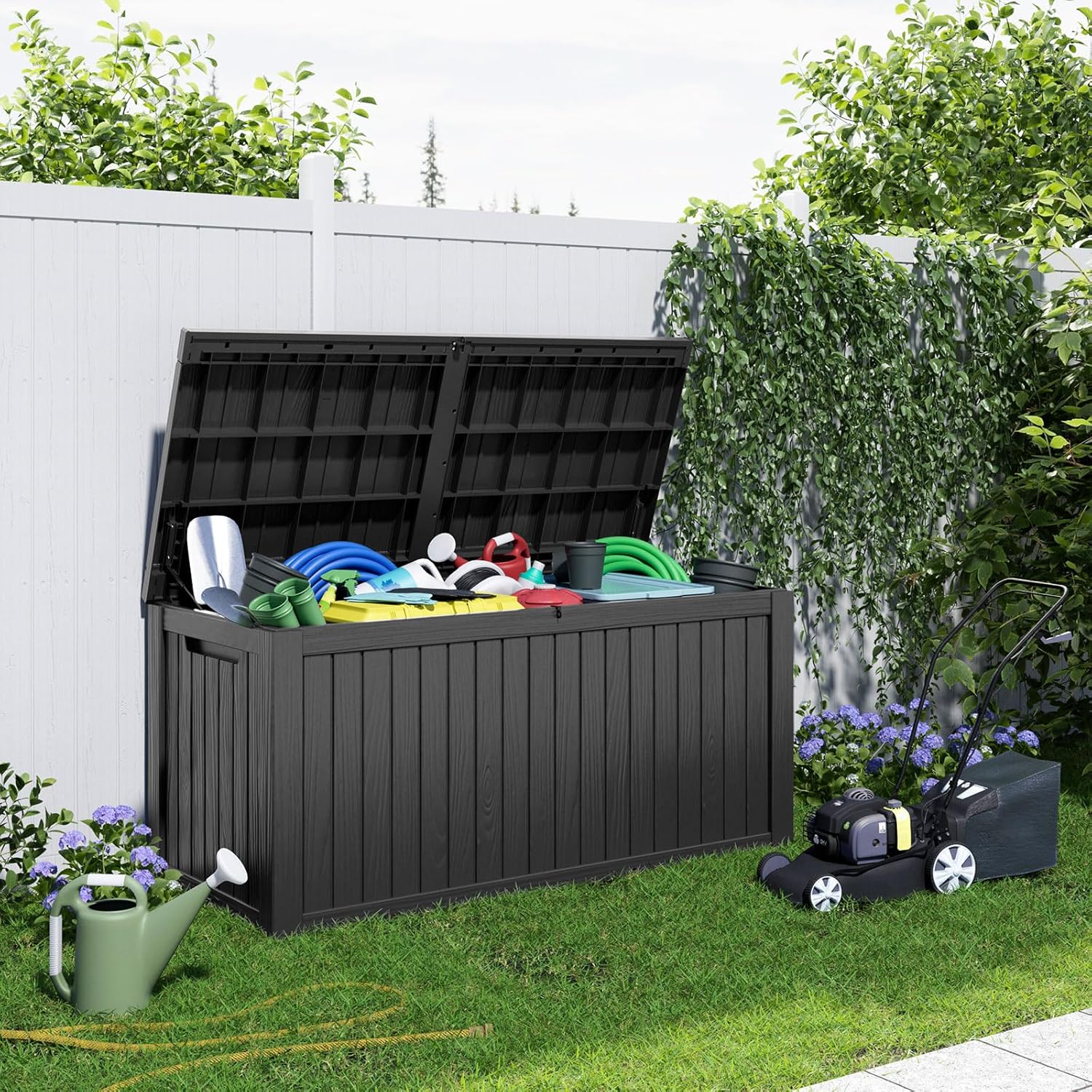 180Gal Lockable Resin Deck Box - Outdoor Furniture For Patio 리뷰 및 가격